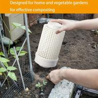 Caja De Compost De Vermicompost De Plástico Blanco Con Agujeros Y Tapa Para Jardín Patio Exterior - details 6