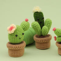 Kit De Inicio Para Crochet KRABALL Con Gancho De Crochet Hilo De Poliéster Marcadores De Costura Ojos Plásticos Para Principiantes 3/6 Piezas - details 4