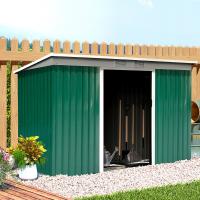 Outsunny Cobertizo de Jardín 280x130x172 cm Base de 3,2 m² Caseta de Exterior Metálica para Almacenamiento de Herramientas con 2 Puertas Correderas y 2 Orificios de Ventilación - details 1