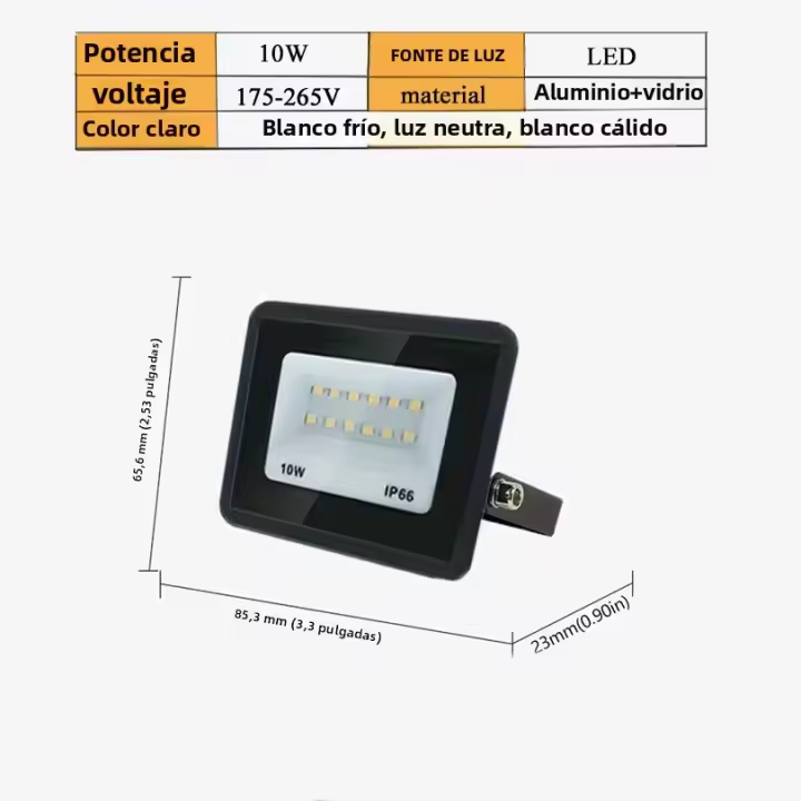 Spotlight LED Exterior Impermeable IP66 220V Potencias Varias 10W-300W Iluminación Para Fabricas Y Carteles Exterior - 1