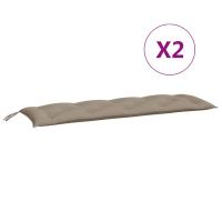 vidaXL Cojines banco jardín 2 uds tela Oxford 150x50x7 cm Color Antracita,  Gris,  Beige y mas Cojín Decorativo de Asiento Cojines de muebles de salon - details 4
