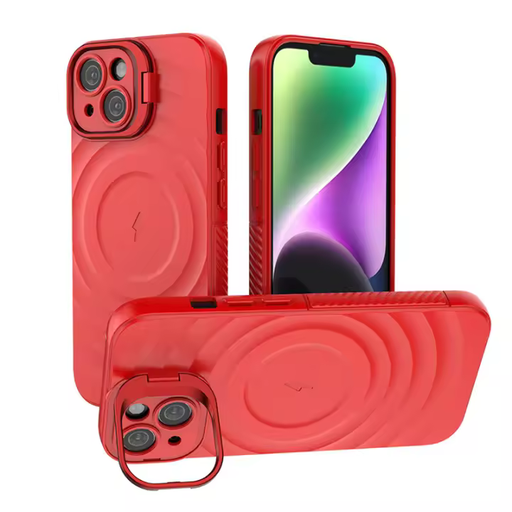 Funda De Teléfono Silicona Ajustable Magnética Para iPhone 16 15 Pro Max Plus Magsafe With Carcasa Inalámbrica Compatible Con Cargador Magrafe Resistant Arañazos Y Polvo Anti-Reflectant - 1