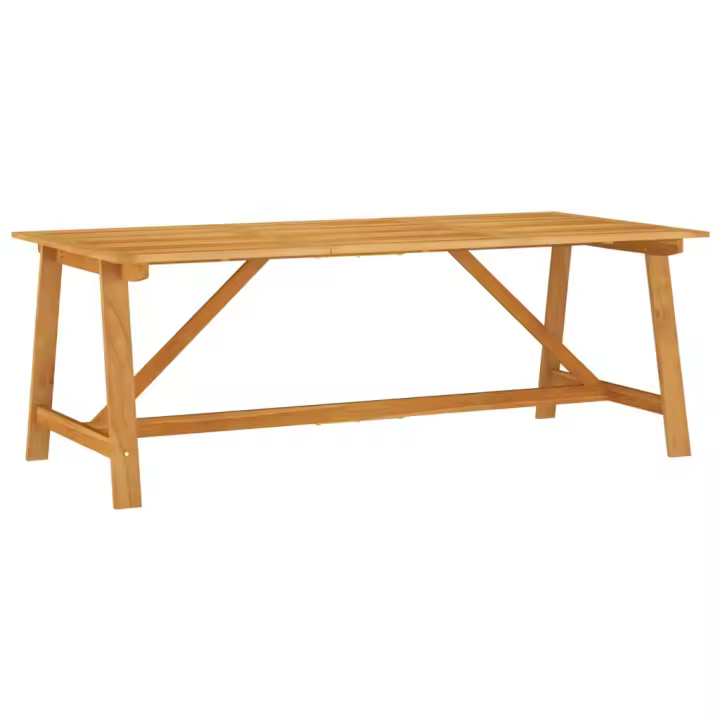 Mesa de Jardín Madera maciza de Acacia 206x100x74 cm - 1