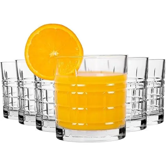LAV Set de 6 Vasitos de Cristal Transparentes 356ml - Apto para Lavavajas - 1