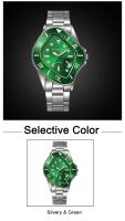 Reloj De Moda Para Hombre Reloj De Pulsera Deportivo Y Negocios Con Calendario Y Luz Templada Resistente Al Agua Verde - details 5