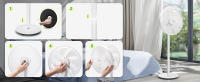 Aigostar Ventilador de Pie, 7 Aspas y 40 cm de Diámetro, 2 en 1 Ventilador de Pie & Ventilador de Sobremesa, 45W,  Oscilante 90°, 3 Velocidades y Altura Ajustable 70/110cm, Brisk. - details 4