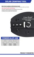 Alicates De Crimpado De Conector Impermeable Para Panel Solar MC4 Terminal LY-2546B Herramienta De Conector De 2.5/4/6mm² 14-10AWG De Acero Carbono - details 3