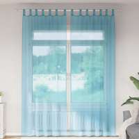 vidaXL Cortinas de gasa con bolsillos para varillas 2 uds. en color Blanco/Rosa/Rosa claro y más | protección solar decorativa para ventanas hogar oficina dormitorio fácil de instalar - details 3