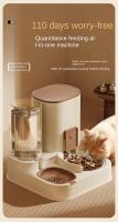 Dispensador De Agua Para Gatos Con Gran Capacidad Y Separación Seco-Húmedo Para Alimentador Automático Contenedor De Alimentos Suministros De Agua - details 6