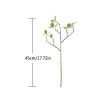 Rama Artificial De Árbol Verde Con Hojas Pequeñas Para Decoración De Hogar Accesorio De Fotografía De Fiesta Jungle Decoración De Plantas Falsas De Latex Para Aniversarios Bodas Y Fiesta De Hogar - details 1