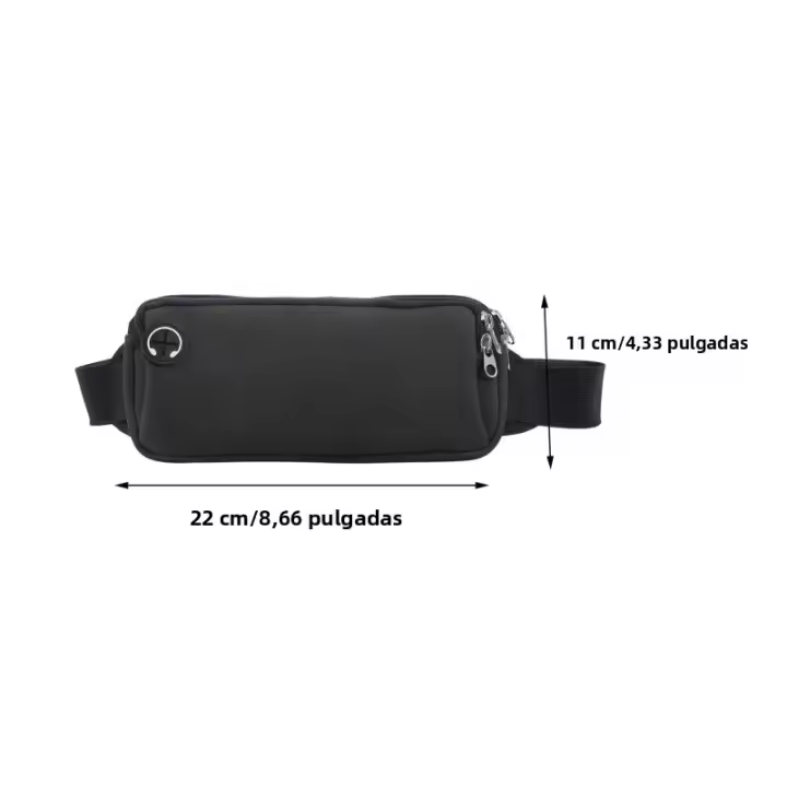 Bolsa De Cintura Deportiva Unisex Negro Para Correr Y Gimnasio Con Mochila De Mano Portátil Para Teléfono Accesorios De Moda - 1
