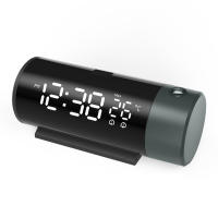 Reloj de Proyección con Alarma Digital Termómetro with Rotador de 180 ° Brillo Dimmer USB 5-60min Snooze 12/24H Producto Normal - details 0