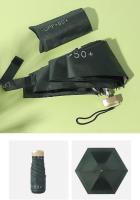 Miniparaguas de viaje con estuche, pequeño y compacto, con protección UV para sol y lluvia, ligero y resistente al viento, para mujeres, hombres y niños. - details 1