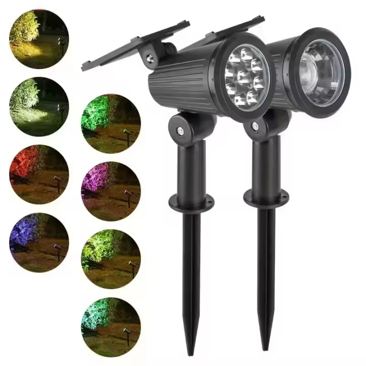 Luces De Punto Solar RGB LED Para Exterior IP65 Impermeables Ajustable Brillo Para Jardín Yard Árboles De Palma Escenario Decoración - 1