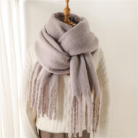 Nueva Bufanda Gruesa Para Mujer De Otoño Invierno 240x38cm Estilo Fashion Suave Y Cálida Con Borlas Mohair Para Europa Y América - details 10