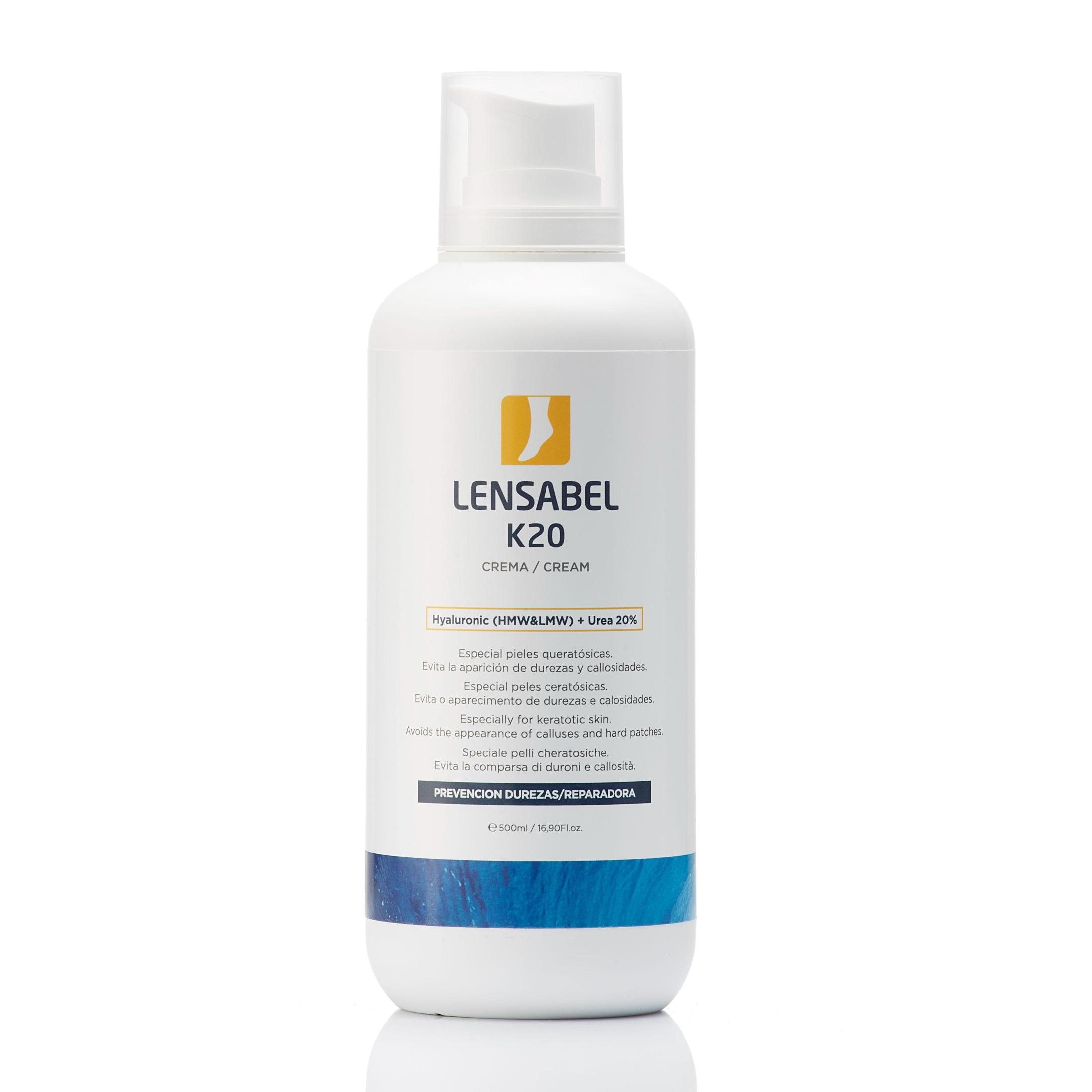 LENSABEL K20 CREMA HIDRATANTE/PREVENCIÓN DUREZAS PIES - 500ML