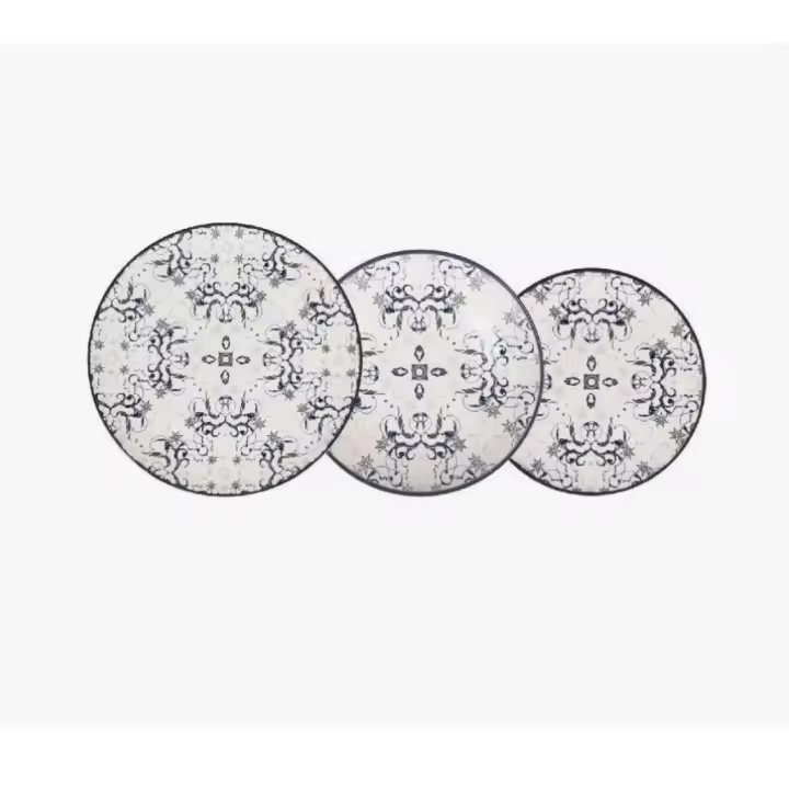 Amymark - Set de Vajilla La Mediterranea Ivory Brillo (18 piezas) - 1