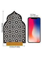 Adorno De Madera Hueca Para Ramadan Eid Mubarak Decoración De Navidad Musulmana Feliz Ramadan Kareem Adorno Vacacional Moderno - details 4