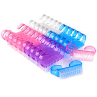 Lote De 10 Brochas De Limpieza Para Uñas Y Pies Plástico Suave Cabeza Rectangular Herramientas De Manicura Y Pedicura Transparentes - details 0