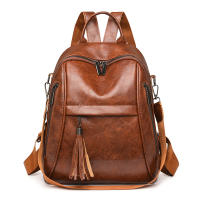 Mochila para mujer, sencilla, retro, para viajes, ocio, multifuncional, de gran capacidad, tipo bandolera - details 2