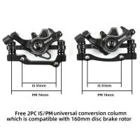 BUCKLOS Calipero De Freno Mecánico Para Bicicleta De Montaña Set De Frenos De Disco 160mm Con Pistón De Calipero Y Rotor - details 0