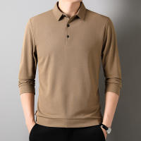 Camisa Polo De Manga Larga Para Hombre Estilo Casual Transpirable Y Cómoda Para El Verano Tejido De Gasa Sólido De Algodón Blends - details 10