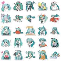 Packs De Pegatinas Hatsune Miku 65pcs Estuche Impermeable Para Teléfono Cuaderno De Dibujo Y Papelería Kawaii Para Laptop - details 3