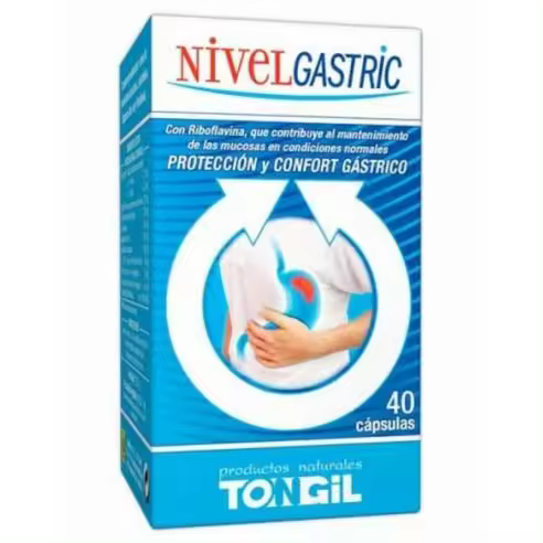 Tongil-NIVELGASTRIC 40 Cápsulas - Suplemento alimenticio 100% natural para cuidados digestivos - Protección, regeneración y alivio del estómago - 1