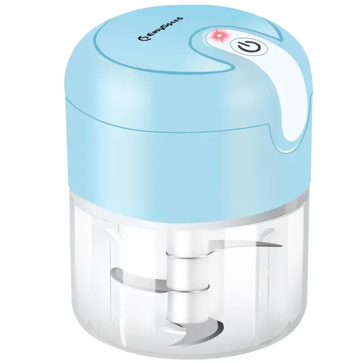 Mini Picadora Eléctrica Recargable USB EasySpeed - Mini Picador de Alimentos 250 mL - Cuchillas de Acero Inoxidable - Batidora Trituradora Portátil - Ideal para Cebolla, Ajo, Carne y Vegetales - Marca EasySpeed - 1
