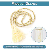 Cortinas De Lino Algodón Para Sala De Estar Boho Crema Semi Transparentes Con Borlas Y Bolsillo Para Rodamiento Voile Cortinas Soltas Para Ventana - details 5