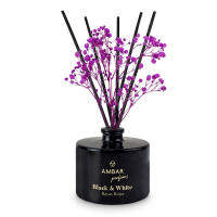Ambientadores 360 - Mikado Difusor con Varillas 40 ml Ambar Perfums – Flor Decorativa – Diseño Black & White – 0% Alcohol +45 Días de Fragancia para Hogar y Oficina - details 1