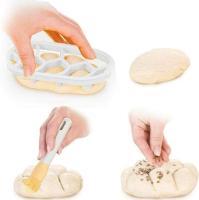 Juego de moldes ovalados redondos para hornear pan molde de sello de pan para prensa, galletas de pastelería para panadería, galletas para hornear, 2 piezas (blanco) - details 2