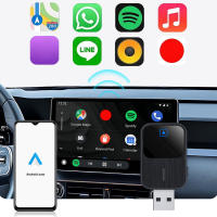 Adaptador Inalámbrico 2 En 1 Para Android Auto Y CarPlay Bluetooth 5.2 WiFi Control De Voz OEM Compatible Con Coches Y Motores - details 0