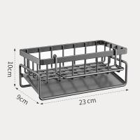 Organizador Cocina, Organizador Fregadero with Bandeja de Drenaje Autodrenante para Soporte de Esponja, Toallero, Soporte para Paños Cocina, Super Accesorios para Baño-Gris. - details 0