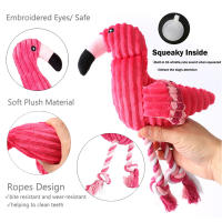 Juguetes De Peluche De Flamenco Para Perros Interactivos Divertidos Con Sonido Chupables Y De Masticar Para Pequeños Y Grandes Mascotas Suministros Para Limpieza De Dientes - details 1