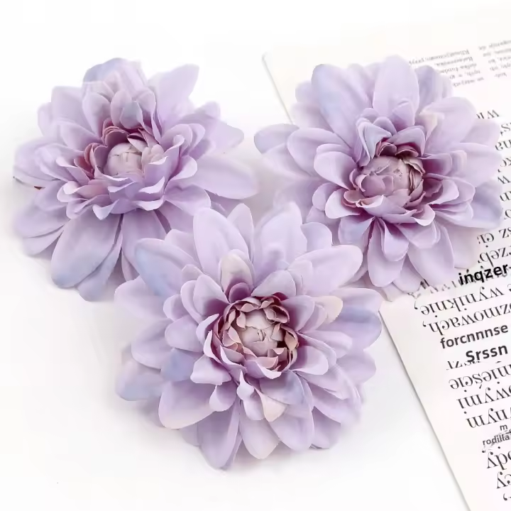 1/3/5Pcs Flores Artificiales De Seda Rosa Gran Tamaño Para Decoración De Hogar Bodas Accesorios De Coronas De Novia - 1