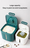 Caja De Almacenamiento Para Arroz 5/10KG a Prueba De Humedad Y Plagas Con Tapa De Bala Contenedor De Cocina Para Alimentos De Mascotas Material Plástico Estilo Clásico - details 6