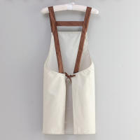 Delantal de cocina impermeable para hombres y mujeres, ropa de trabajo de Catering con bolsillos, limpieza de cafetería, restaurante, hogar, Hotel - details 1