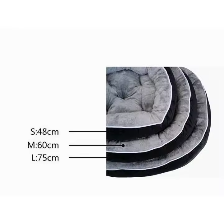 Cama para perros y gatos talla S/M/L NEGRO/ROJO - 1
