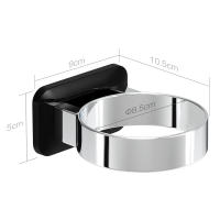 Estante para secador de pelo para baño y ASEO sin perforar, soporte de plástico para almacenamiento adhesivo de par
Estantería de almacenamiento, Negra - details 0