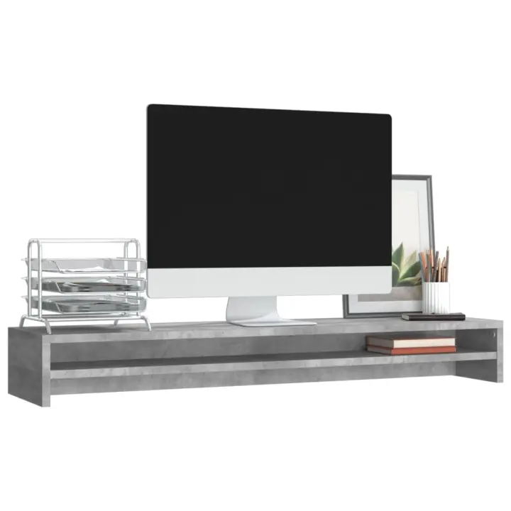 vidaXL Soporte Mesa para Pantalla Contrachapada de Roble 100x24x13cm Color Gris sonoma,  Roble ahumado,  Marrón roble y mas - 1
