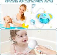 Juego de baño para niños con música, máquina de burbujas de baño de elefante con ducha y fuente de bola de sopado automático, juego de ducha, Gift - details 4