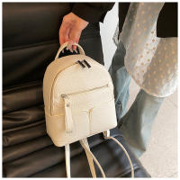 Mochila urbana sencilla de PU a juego para uso diario, mochila para mujer - details 18