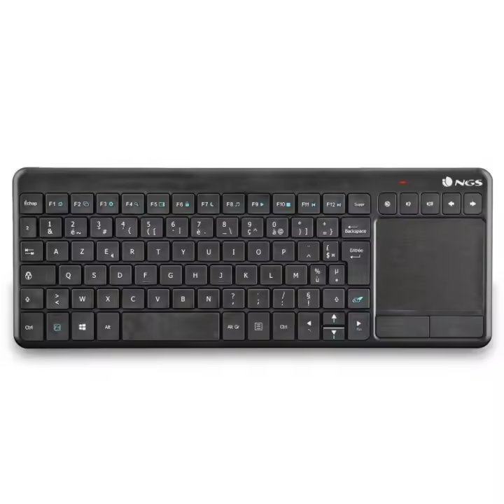 Ngs teclado con touchpad con teclas multimedia inalambrico 2.4ghz - layout frances - color negro - 1