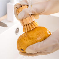 Cepillo De Limpieza Ecológico Para Sartén De Hierro Fundido Con Cerdas De Sisal Y Bambú Mini Cepillo De Mano Para Lavado De Ollas Y Sartenes - details 3