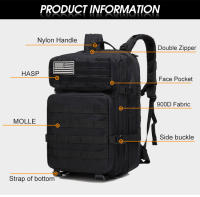 Mochila táctica de viaje para hombre, bolsa de gran capacidad, impermeable, para deportes al aire libre, multifuncional, 50L - details 26