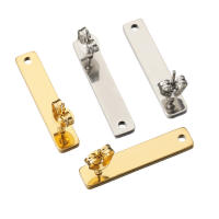 10pcs Pendantes De Estudium En Acero Inoxidable Rectangular Con Base Y Tapón Para Orejas Herramientas Para Joyería DIY - details 16