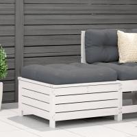 vidaXL Taburete de jardín con cojín madera maciza de abeto de Douglas en color Sin tratar/Gris/Sin tratar/Beige/Blanco / antracita y más | cómodas modernas ergonómicas para comedor cocina salón hogar - details 2