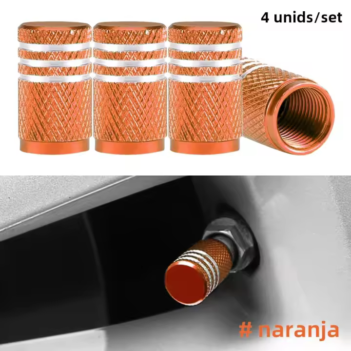 AUTCOAT 4Pcs/Set Cubiertas De Válvula De Neumático Aluminio Antipolvo Para Coche Cubiertas De Válvula De Rueda De Automóvil - 1