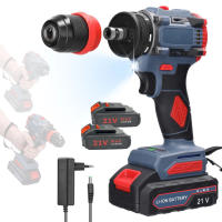 ​​Taladro Atornillador 2 en 1 Profesional 21V, 55Nm, Motor Sin Escobillas, Batería Li-Ion, Luz LED - para Trabajo Continuo en Construcción y Carpintería​ - details 10